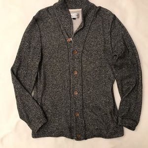 Black/Grey Soft Button Cardigan